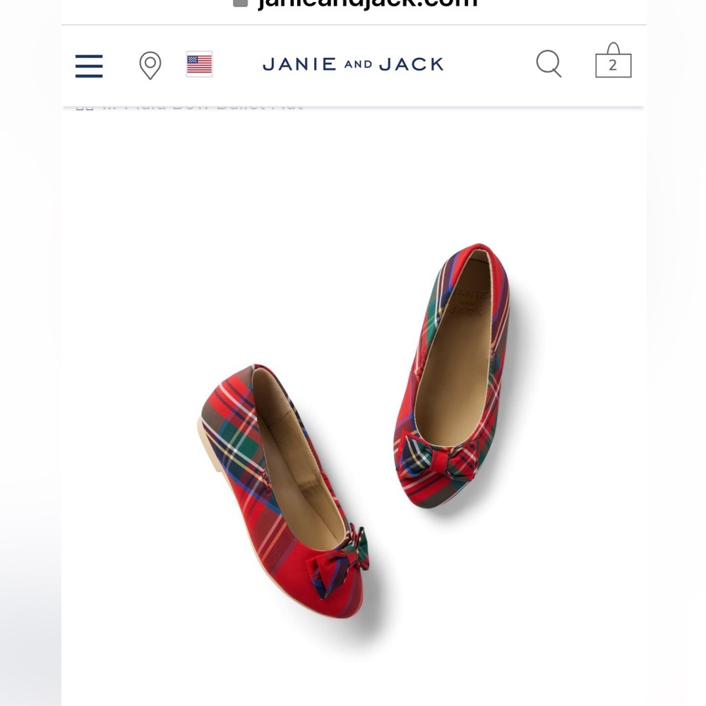 PLAID BOW BALLET FLAT